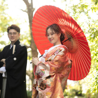 【日本の伝統衣裳】和装前撮りでロケーションフォト