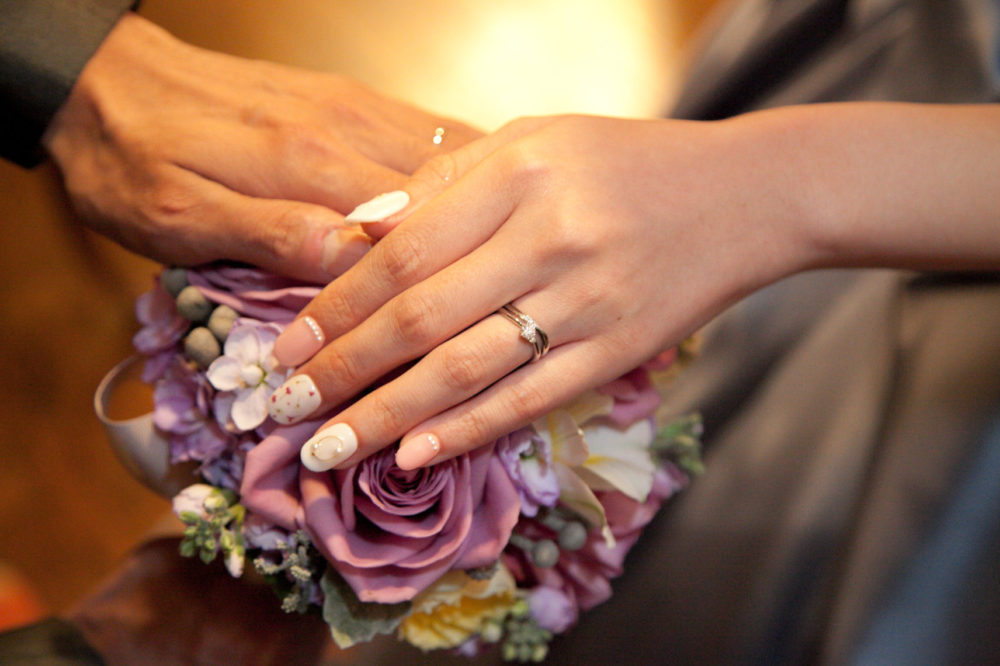 【ブライダルネイル】爪先まで美しい花嫁さま