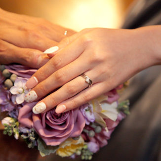【ブライダルネイル】爪先まで美しい花嫁さま
